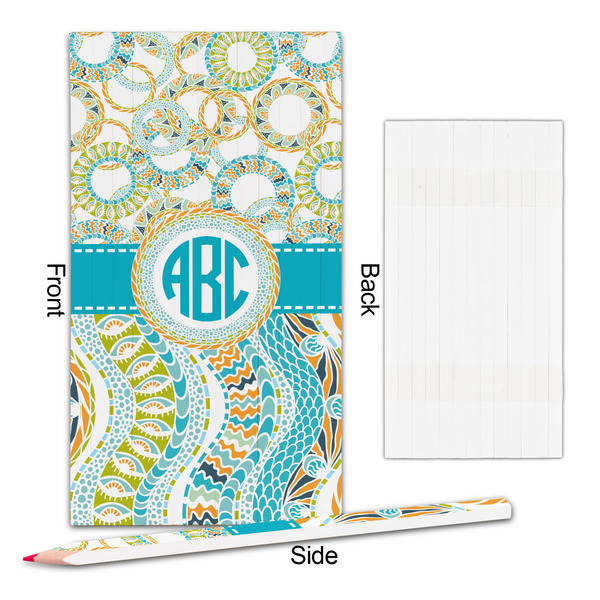 Teal Circles & Stripes Colored Pencils - Approval