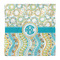 Teal Circles & Stripes Comforter - Queen - Front