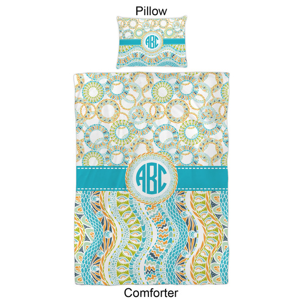 Teal Circles & Stripes Comforter Set - Twin XL - Approval