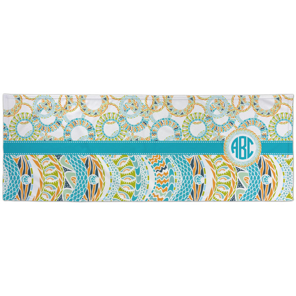 Teal Circles & Stripes Cooling Towel- Approval