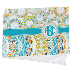 Teal Circles & Stripes Cooling Towel (Personalized)