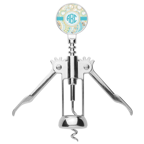 Teal Circles & Stripes Corkscrew - Alt