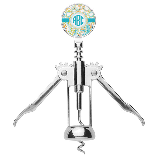 Teal Circles & Stripes Corkscrew - Alt