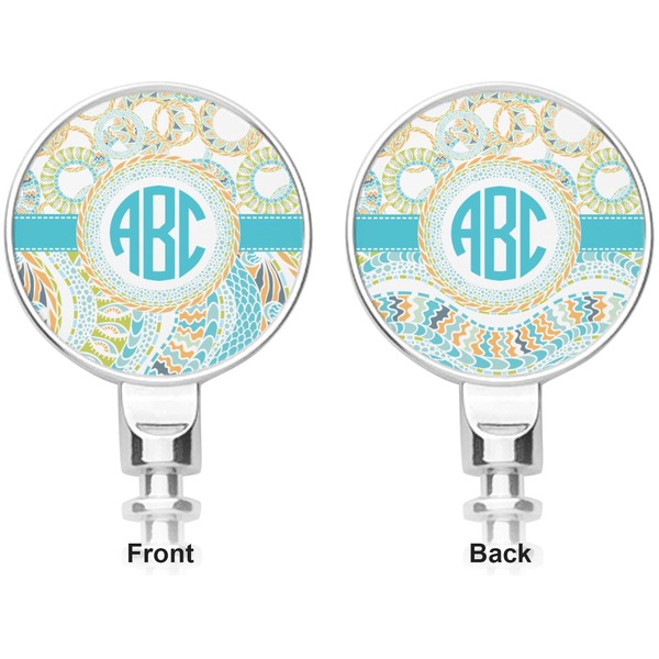 Teal Circles & Stripes Corkscrew - Apvl