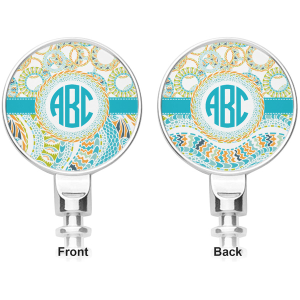 Teal Circles & Stripes Corkscrew - Apvl