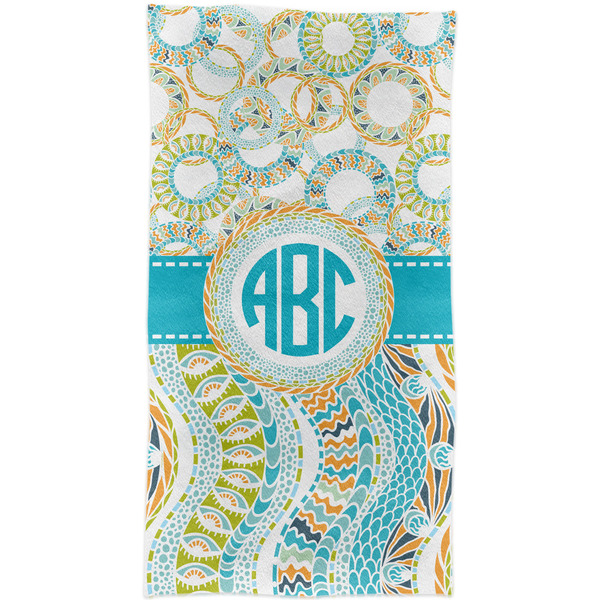 Teal Circles & Stripes Crib Comforter/Quilt - Apvl