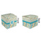 Teal Circles & Stripes Cubic Gift Box - Approval