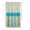 Teal Circles & Stripes Curtain With Window and Rod