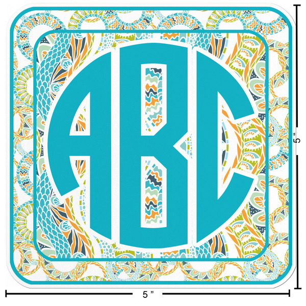 Teal Circles & Stripes Custom Shape Iron On Patches - L - APPROVAL