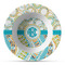 Teal Circles & Stripes Microwave & Dishwasher Safe CP Plastic Bowl - Main