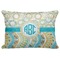 Teal Circles & Stripes Decorative Baby Pillowcase - 16"x12" (Personalized)
