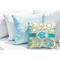 Teal Circles & Stripes Decorative Pillow Case - LIFESTYLE 2