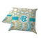 Teal Circles & Stripes Decorative Pillow Case - TWO