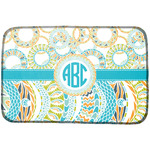 Teal Circles & Stripes Dish Drying Mat (Personalized)