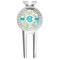 Teal Circles & Stripes Golf Divot Tool & Ball Marker (Personalized)
