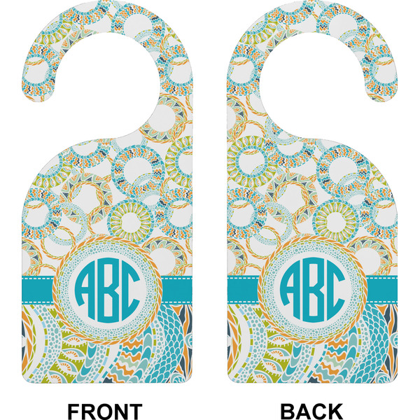 Teal Circles & Stripes Door Hanger (Approval)