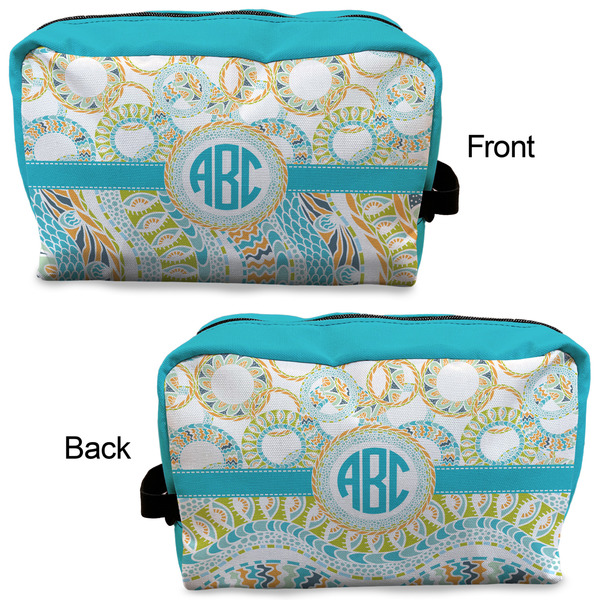 Teal Circles & Stripes Dopp Kit - Approval