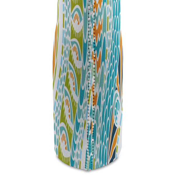 Teal Circles & Stripes Double Wine Tote - DETAIL 2 (new)