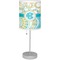 Teal Circles & Stripes Lamp with Drum Shade (Personalized)