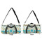 Teal Circles & Stripes Duffle Bag Small and Large