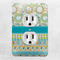 Teal Circles & Stripes Electric Outlet Plate - LIFESTYLE