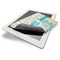 Teal Circles & Stripes Electronic Screen Wipe - iPad