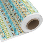Teal Circles & Stripes Fabric by the Yard - Spun Polyester Poplin