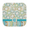 Teal Circles & Stripes Face Towel (Personalized)