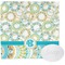 Teal Circles & Stripes Wash Cloth with soap