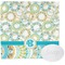 Teal Circles & Stripes Washcloth (Personalized)