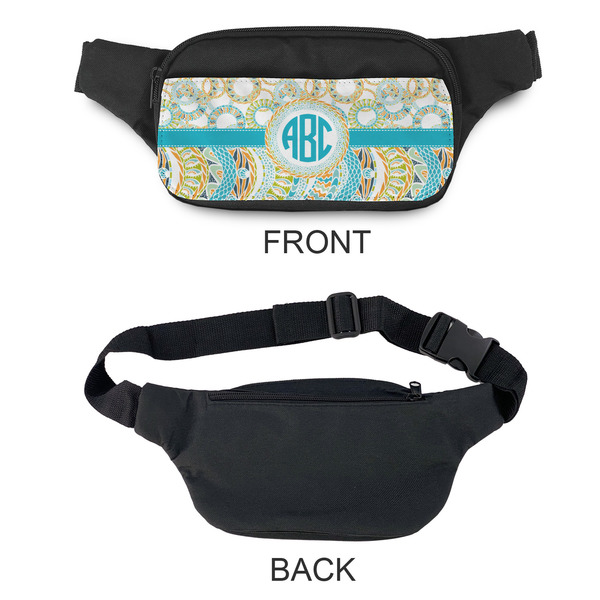 Teal Circles & Stripes Fanny Packs - APPROVAL