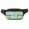 Teal Circles & Stripes Fanny Packs - FRONT