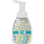 Teal Circles & Stripes Foam Soap Bottle (Personalized)
