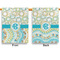 Teal Circles & Stripes Garden Flags - Large - Double Sided - APPROVAL