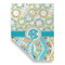 Teal Circles & Stripes Garden Flags - Large - Double Sided - FRONT FOLDED