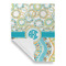 Teal Circles & Stripes Garden Flags - Large - Single Sided - FRONT FOLDED
