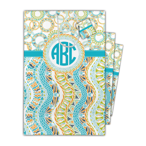 Teal Circles & Stripes Gift Bags - Parent/Main