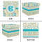 Teal Circles & Stripes Gift Boxes with Lid - Canvas Wrapped - Small - Approval