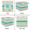 Teal Circles & Stripes Gift Boxes with Lid - Canvas Wrapped - X-Large - Approval