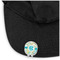 Teal Circles & Stripes Golf Ball Marker Hat Clip - Main