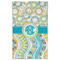Teal Circles & Stripes Golf Towel - Poly-Cotton Blend - Large w/ Monograms