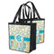 Teal Circles & Stripes Grocery Bag - MAIN