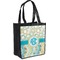 Teal Circles & Stripes Grocery Bag (Personalized)