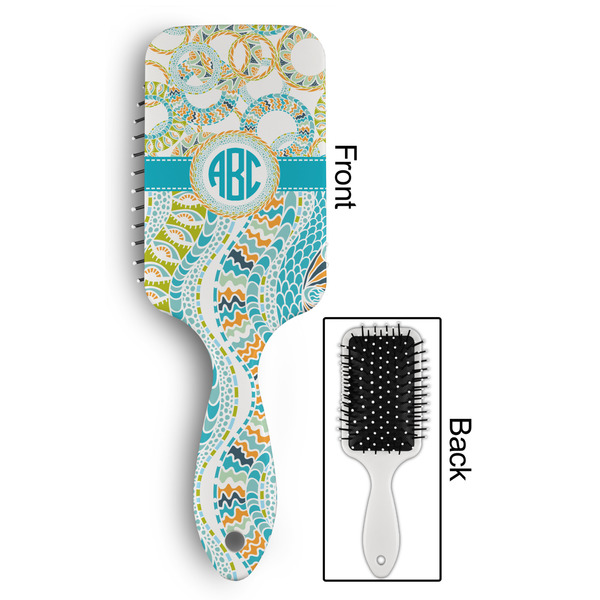 Teal Circles & Stripes Hair Brush - Approval
