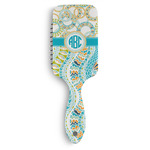 Teal Circles & Stripes Hair Brushes (Personalized)