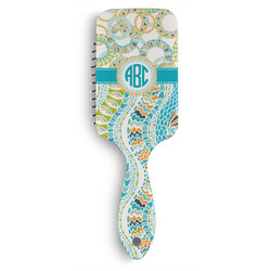 Teal Circles & Stripes Hair Brushes (Personalized)