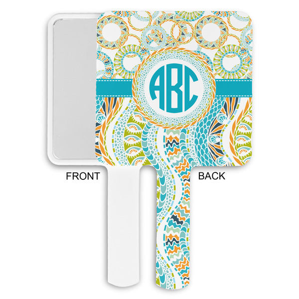 Teal Circles & Stripes Hand Mirrors - Approval