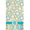 Teal Circles & Stripes Hand Towel (Personalized) Full