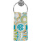 Teal Circles & Stripes Hand Towel - Full Print (Personalized)