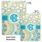 Teal Circles & Stripes Hard Cover Journal - Compare